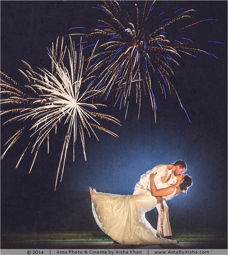 ©2014 | www.AmaByAisha.com | Beautiful wedding fireworks photography | Texas