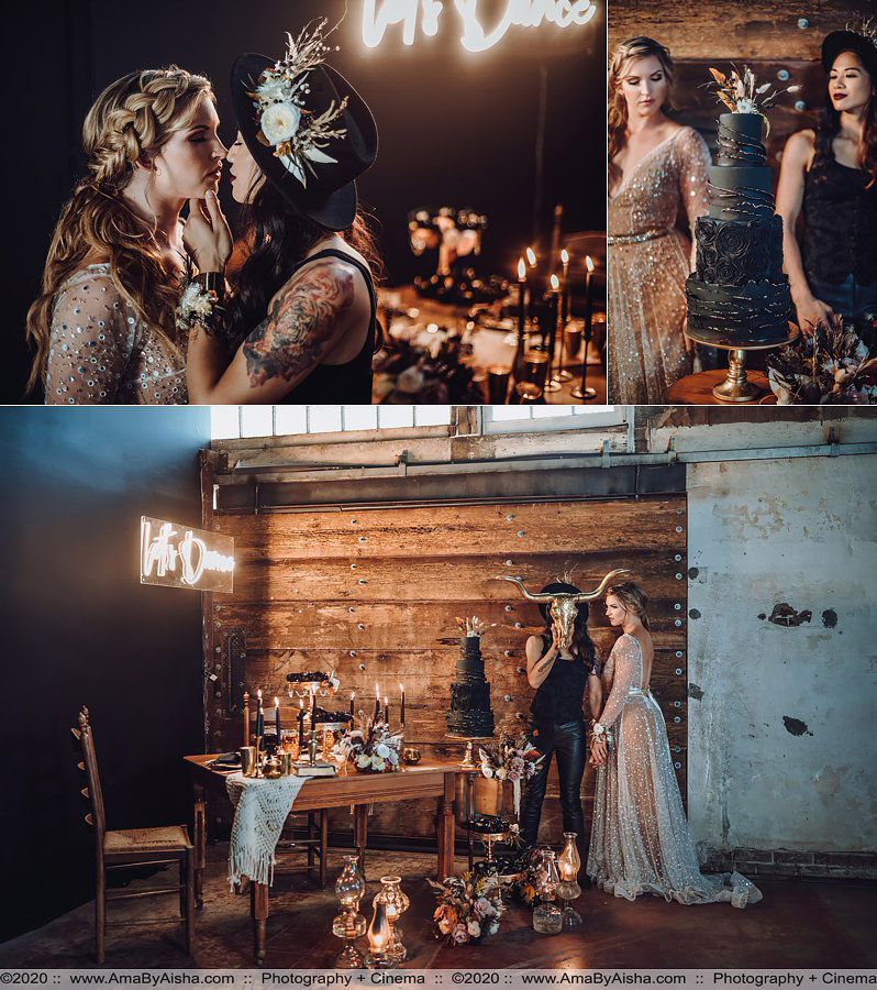 lgbt-wedding-photography-houston-texas black wedding cake